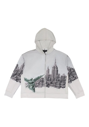 Who Decides War long-sleeve hoodie - Blue