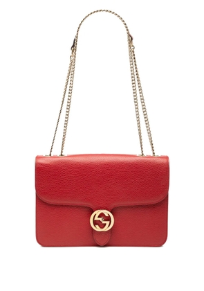 Gucci Pre-Owned 2000-2015 Medium Dollar Calfskin Interlocking G crossbody bag - Red