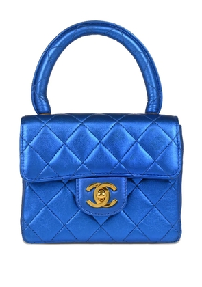 CHANEL Pre-Owned 1992 mini leather handbag - Blue