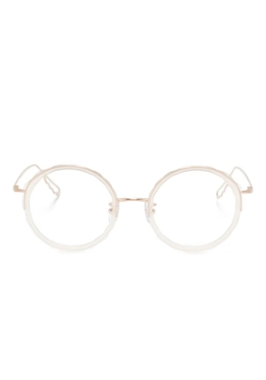 Megane and Me round-frame glasses - Gold