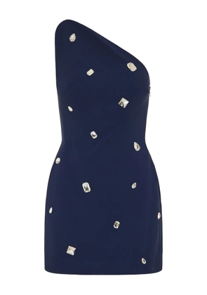 David Koma one-shoulder crystal-embellished dress - Blue