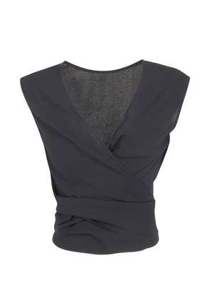 Mantu wrap-tie blouse - Grey