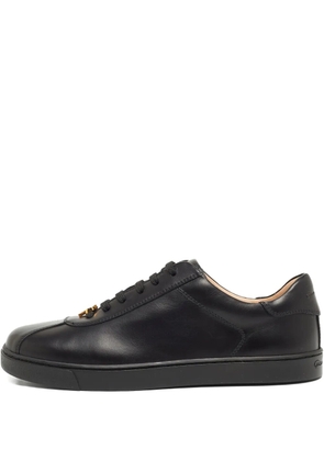 Gianvito Rossi leather logo sneakers - Black