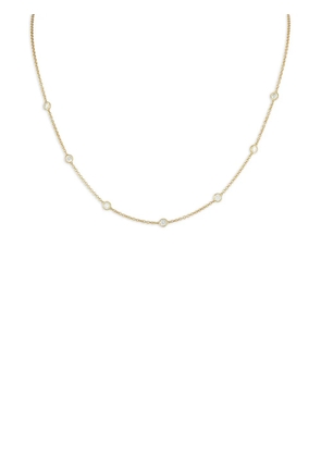 LB Exclusive 18K yellow gold diamond station necklace