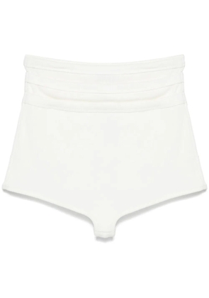 Viktor & Rolf layered-effect mini shorts - White