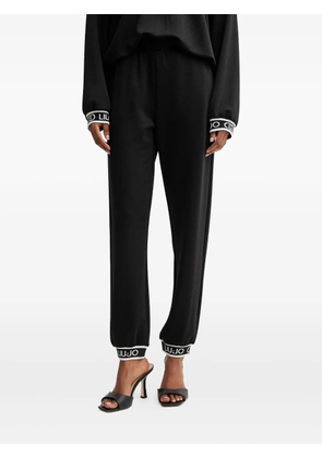 LIU JO logo-trim trousers - Black