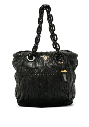 Prada Pre-Owned ruched chain tote - Black
