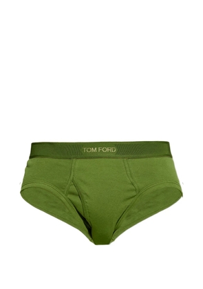 TOM FORD logo-waistband briefs - Green