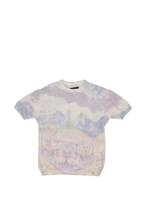 AMIRI tie-dye knitted T-shirt - Purple