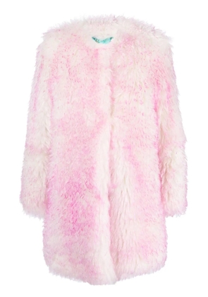 BECAGLI faux-fur long-sleeve coat - Pink