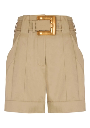 Balmain belted-waist shorts - Neutrals