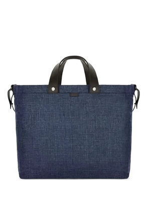 Canali two handles tote bag - Blue