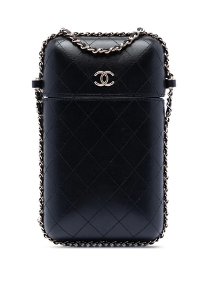 CHANEL Pre-Owned 2018 CC Quilted Lambskin Chain Around Phone Holder crossbody bag - Black