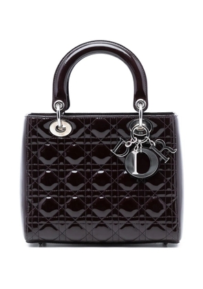 Christian Dior Pre-Owned 2010 Medium Patent Cannage Lady Dior satchel - Red