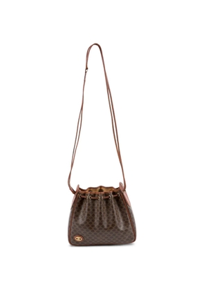 Celine Pre-Owned 1990s triomphe leather shoulder bag - Brown