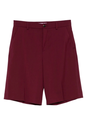 Manuel Ritz pleat-detailing bermuda shorts - Red
