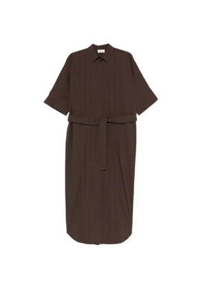 P.A.R.O.S.H. belt-detail midi dress - Brown