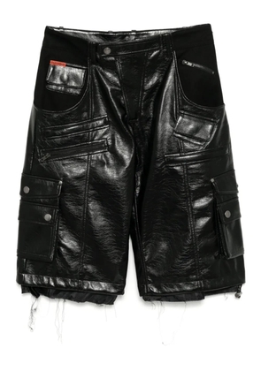 Martine Rose leather shorts - Black