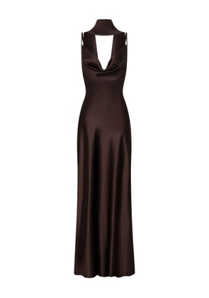 Nicholas Geneva cowl-neck maxi dress - Brown