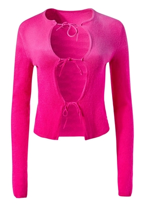 Alejandra Alonso Rojas tie-fastening cashmere cardigan - Pink