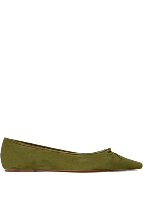 Polo Ralph Lauren pointed bow suede ballet flat - Green