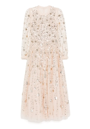 Needle & Thread shooting stars long-sleeved gown - Pink