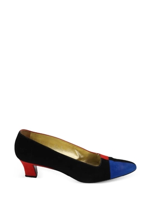 Escada Pre-Owned 1980s colour-block heeled pumps - Black