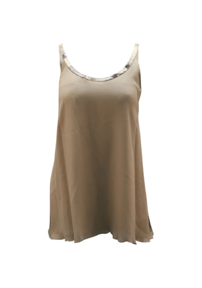 alice + olivia neckline tank top - Neutrals
