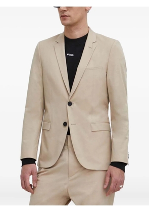 HUGO notched-lapel blazer - Neutrals