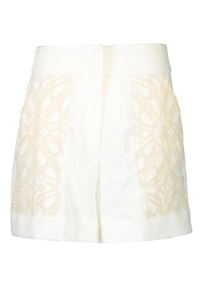 JBQ lace-panelled shorts - White