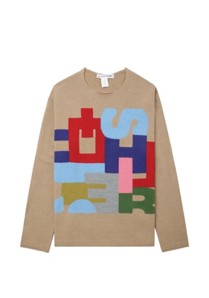 Comme Des Garçons Shirt letters-detail sweater - Neutrals