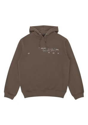 HELIOT EMIL logo-print hoodie - Brown