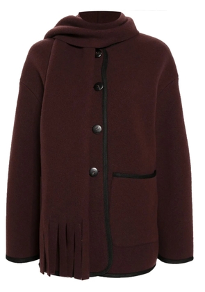 Forte Forte scarf-detail single-breasted coat - Brown