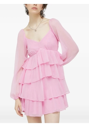 Abercrombie & Fitch ruffled V-neck mini dress - Pink