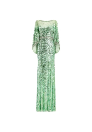 Jenny Packham Ines sequin-embellished maxi dress - Green