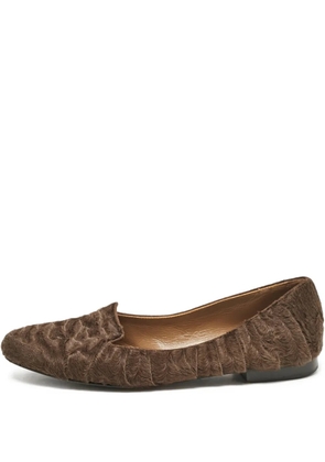 Hermès Pre-Owned fur shoes - Brown