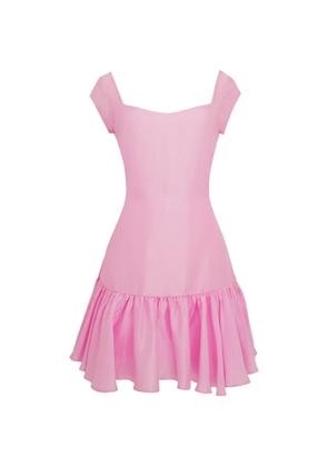 AZEEZA Arti raw silk mini dress - Pink