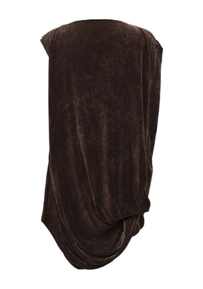 Rick Owens Nouveau velvet top - Brown