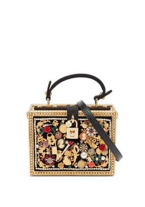 Dolce & Gabbana Pre-Owned embellished box two-way tote bag - Gold