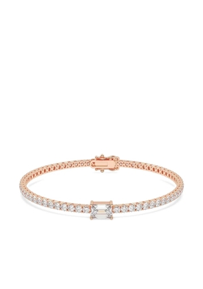 Tilla 14kt rose gold tennis bracelet - Pink