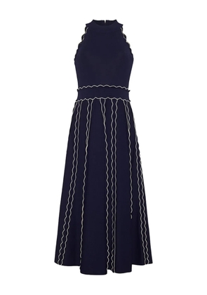 Cara Cara Rosendale scalloped knitted midi dress - Blue