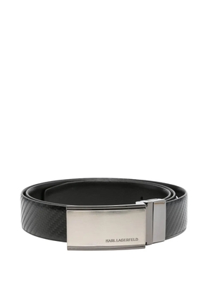 Karl Lagerfeld textured leather belt - Black