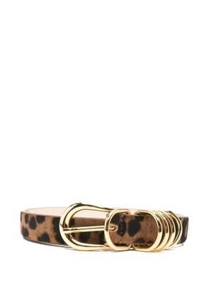 Déhanche Hollyhock leopard-print belt - Brown