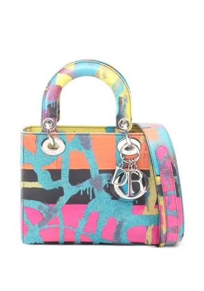 Christian Dior Pre-Owned x Chris Martin 2010s small Lady Dior two-way tote bag - Blue