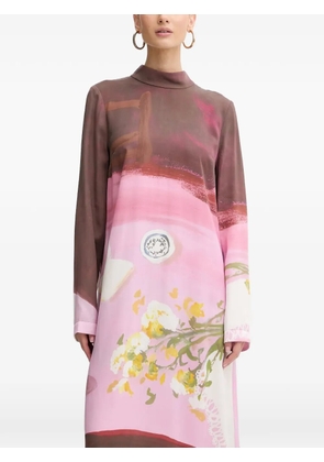 Stine Goya long-sleeves midi dress - Pink
