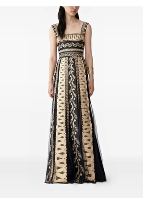 Carolina Herrera Embroidered A-line gown - Black