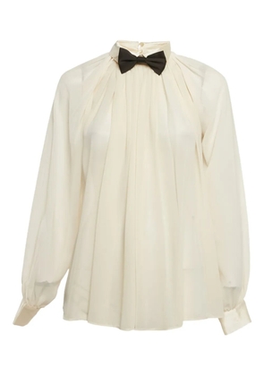 Elisabetta Franchi bow-tie blouse - Neutrals