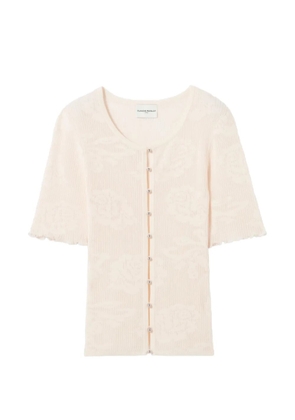 Claudie Pierlot buttoned short-sleeves cardigan - Neutrals