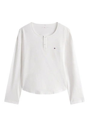 Tommy Hilfiger button-fastening striped-trousers pyjama set - White