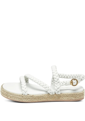 Gianvito Rossi braided-detail leather espadrilles - White